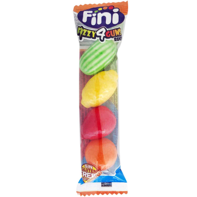 Fini Fizzy 4 Gums Fruit Mix Bubble Gum 4er