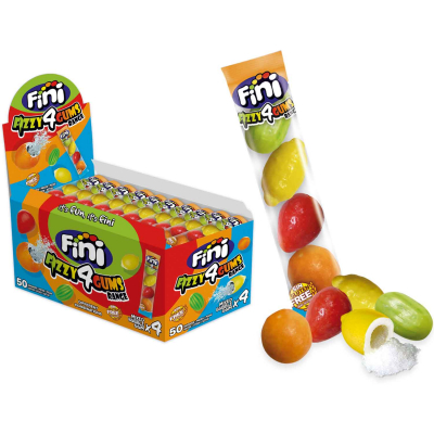  Fini Fizzy 4 Gums Fruit Mix Bubble Gum 4er 