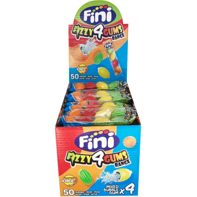  Fini Fizzy 4 Gums Fruit Mix Bubble Gum 4er 