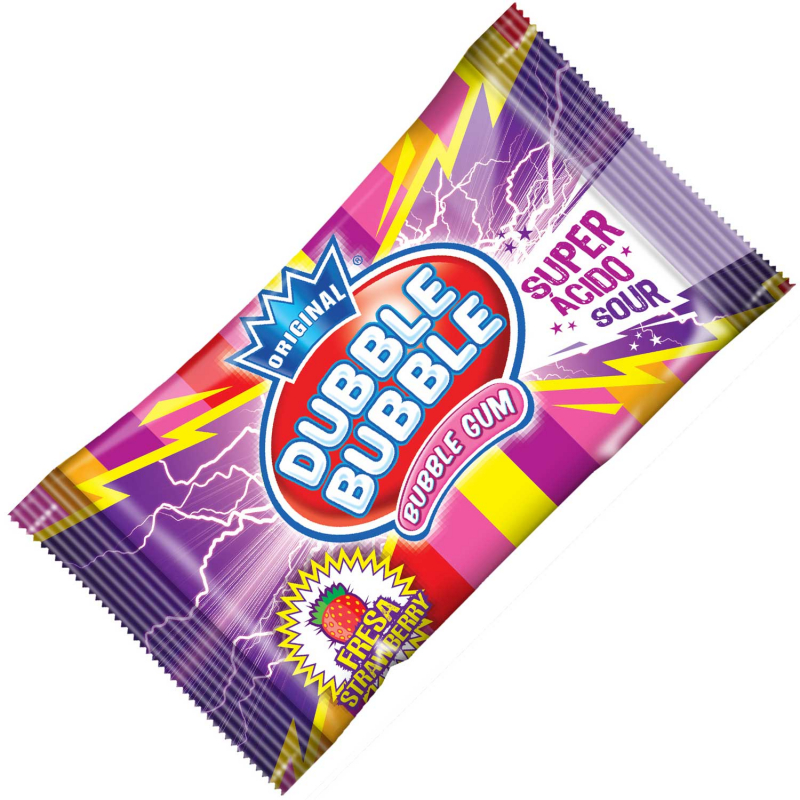  Dubble Bubble Bubble Gum Erdbeer Super Sour 150er 