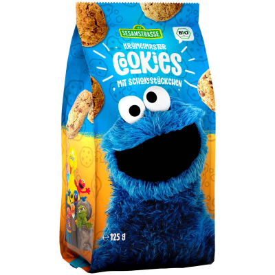  Sesamstraße Krümelmonster Cookies mit Schokostückchen Bio 125g 