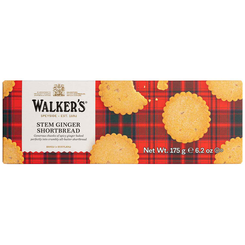  Walker's Stem Ginger Shortbread 175g 