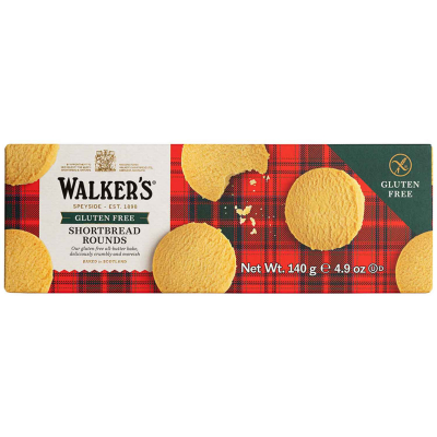  Walker's Gluten Free Shortbread Rounds 140g 