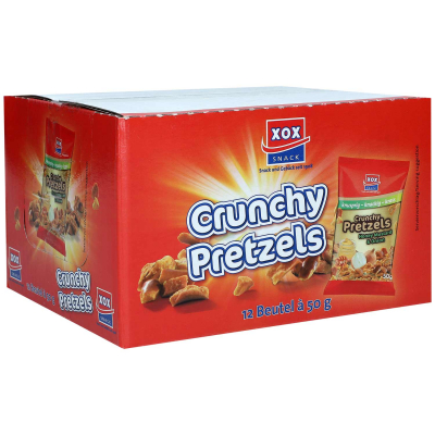  XOX Crunchy Pretzels Honey Mustard & Onion 12x50g 