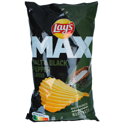  Lay's Max Salt & Black Pepper 185g (MHD 21.09.2024) 