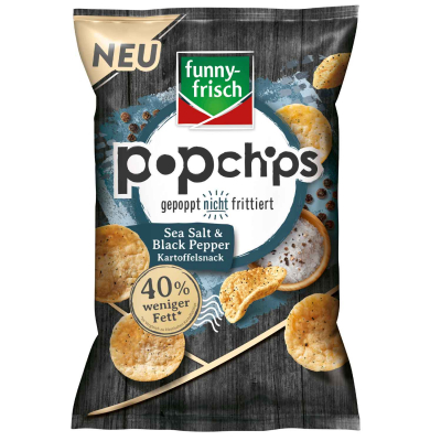  funny-frisch Popchips Sea Salt & Black Pepper 80g 