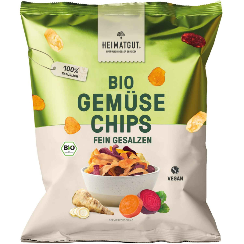  Heimatgut Bio Gemüse Chips fein gesalzen 100g 