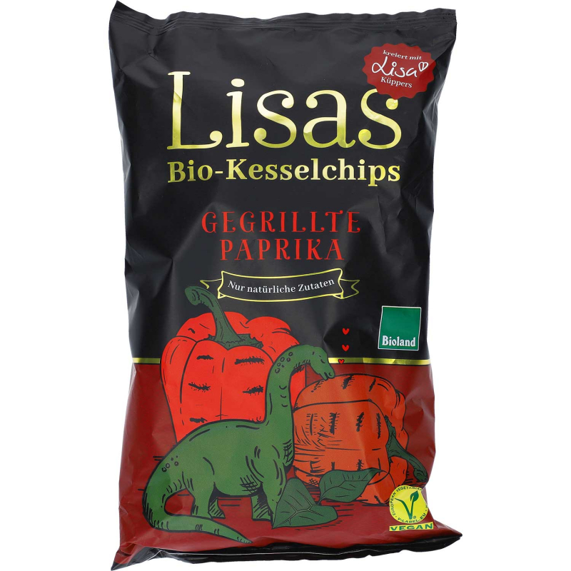  Lisas Bio-Kesselchips Gegrillte Paprika 125g 