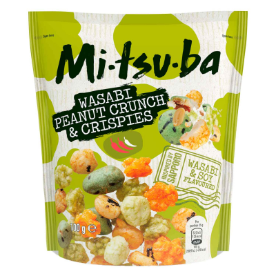  Mitsuba Wasabi Peanut Crunch & Crispies 100g 