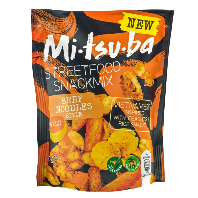  Mitsuba Street Food Snack Mix Beef Noodles Style 140g 