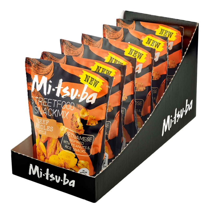  Mitsuba Street Food Snack Mix Beef Noodles Style 140g 