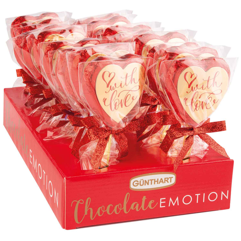  Günthart Pralinenherz 'With Love' am Stiel 24g 