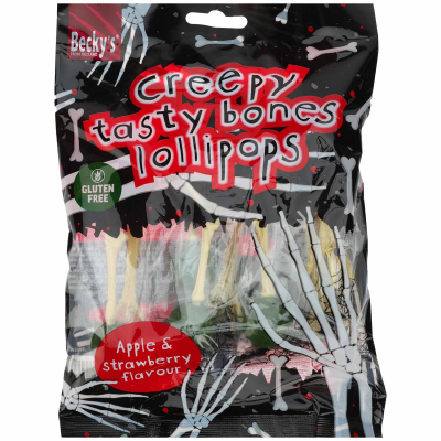  Becky's Creepy Tasty Bones Lollipops 80g 