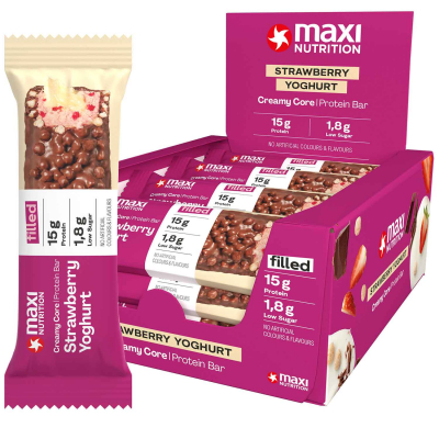  Maxi Nutrition Creamy Core Protein Bar Strawberry Yoguhrt 45g 