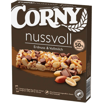  Corny nussvoll Erdnuss & Vollmilch 4x24g 