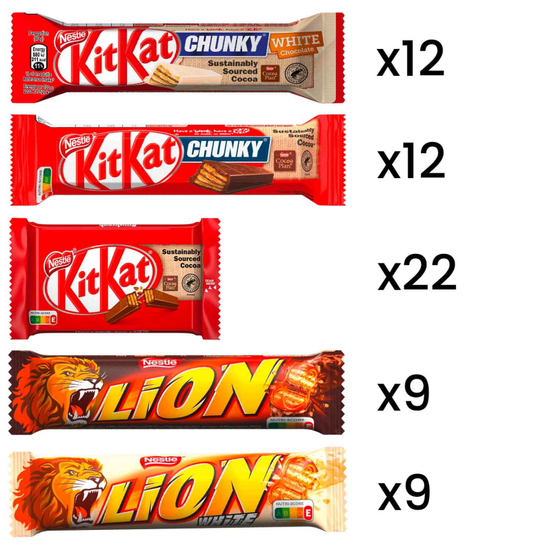  Nestlé Sortimentskarton KitKat & Lion 64er 