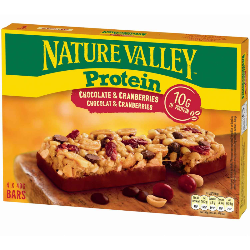  Nature Valley Protein Chocolate & Cranberries 4x40g 