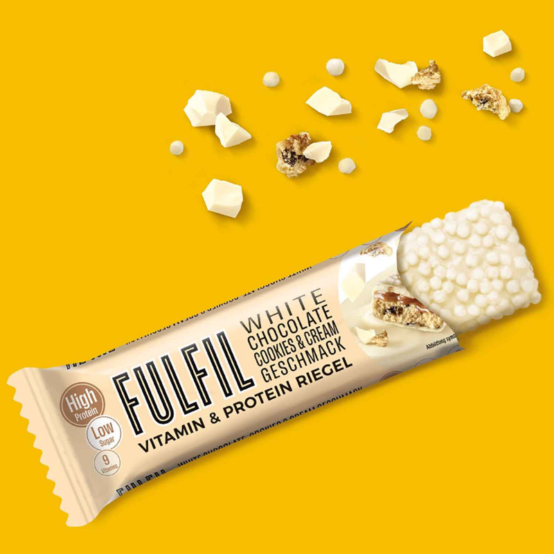  Fulfil Vitamin & Protein Riegel White Chocolate Cookies & Cream 55g 