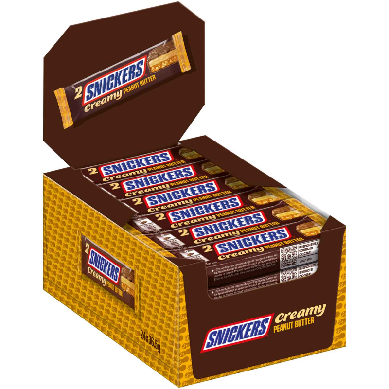  Snickers Creamy Peanut Butter 24x36,5g 