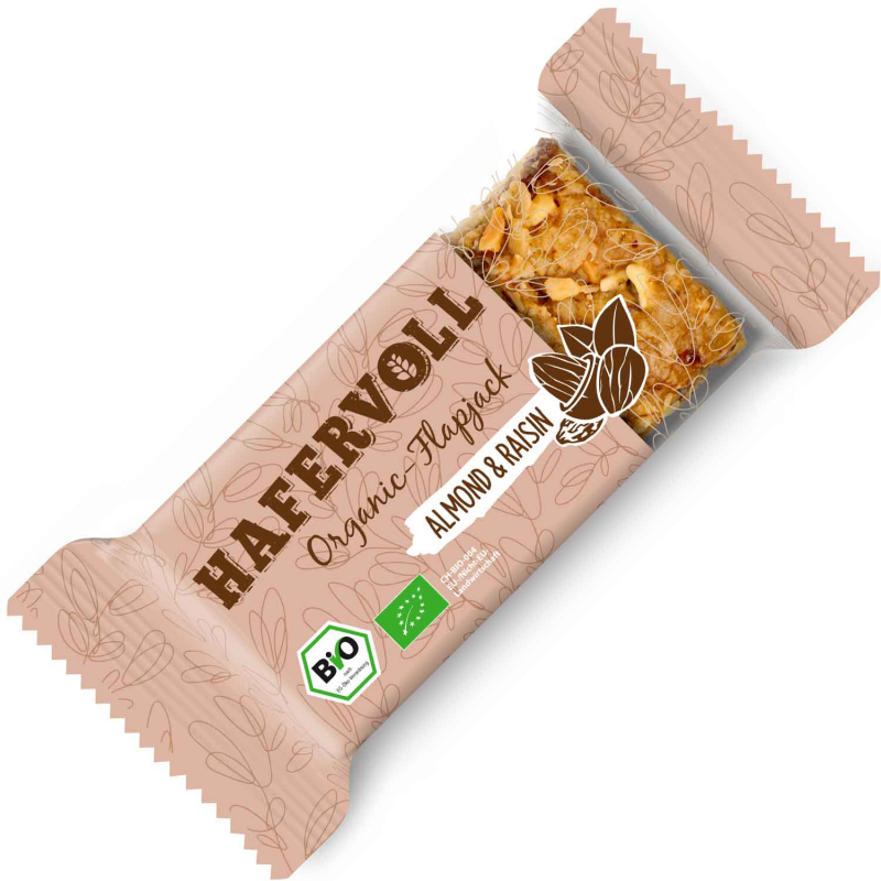  Hafervoll Organic-Flapjack Almond & Raisin 60g 