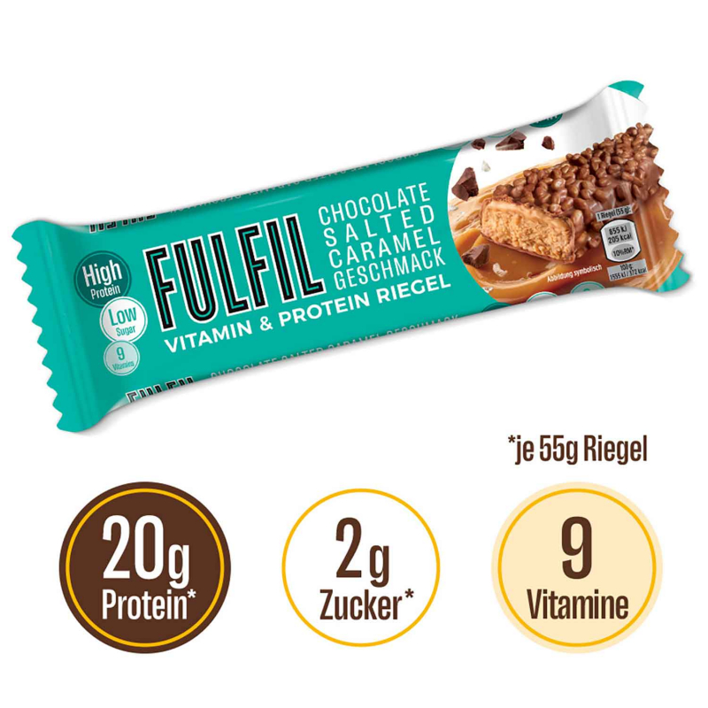  Fulfil Vitamin & Protein Riegel Chocolate Salted Caramel 55g 