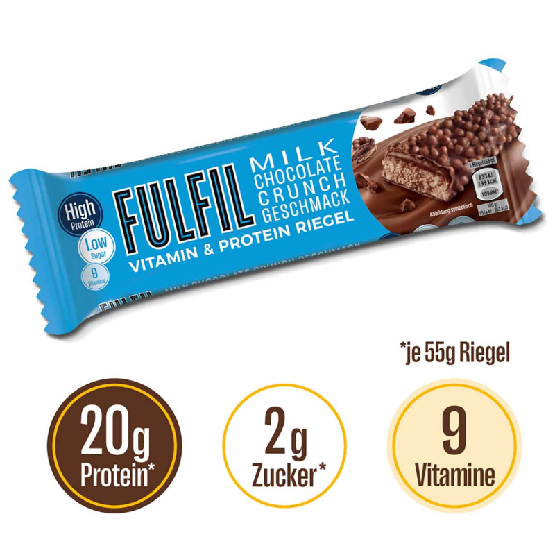  Fulfil Vitamin & Protein Riegel Milk Chocolate Crunch 55g 