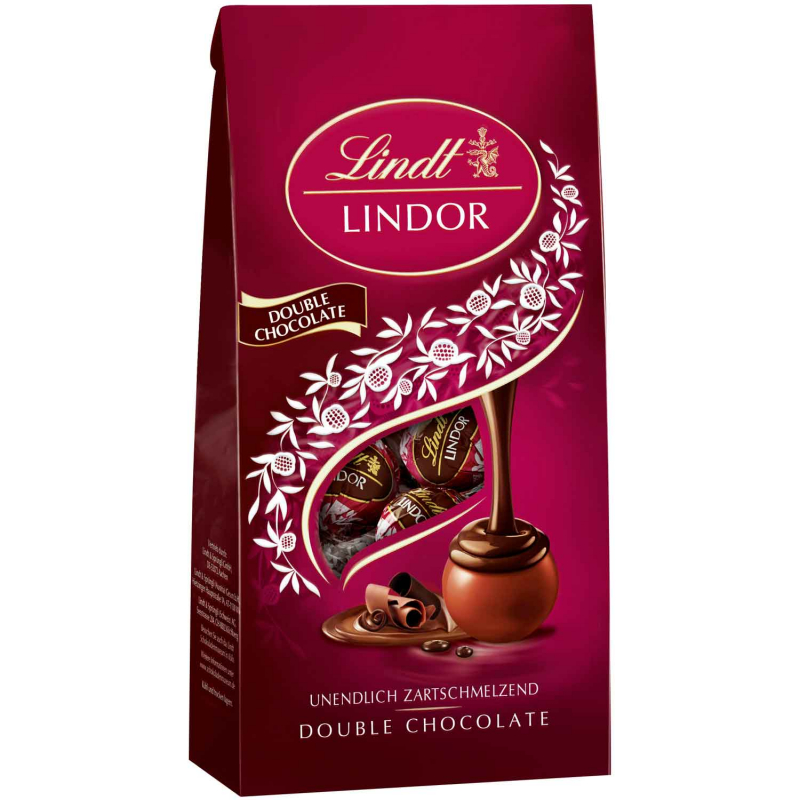  Lindt Lindor Kugeln Vollmilch Double Chocolate 137g 