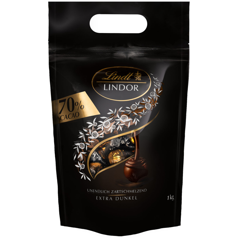  Lindt Lindor Kugeln 70% Cacao Feinherb 1kg 