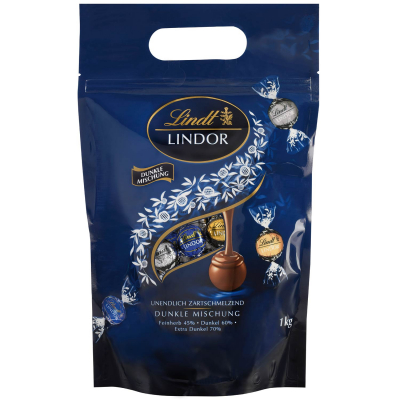  Lindt Lindor Kugeln Dunkle Mischung 1kg 