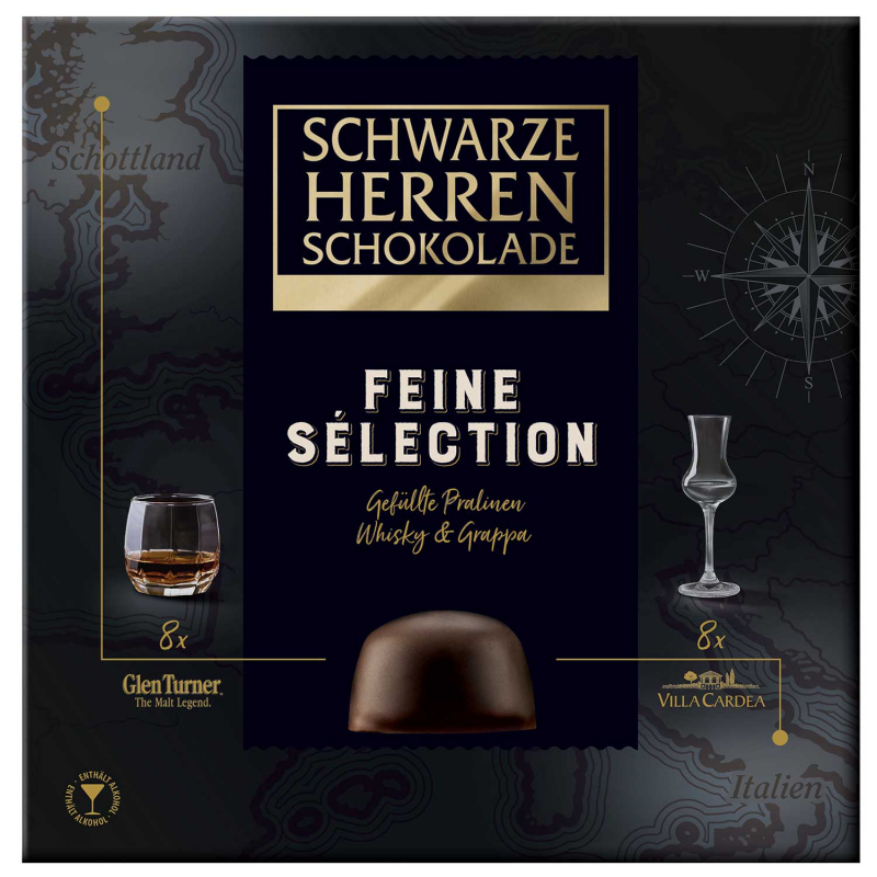  Schwarze Herren Schokolade Feine Sélection 170g 