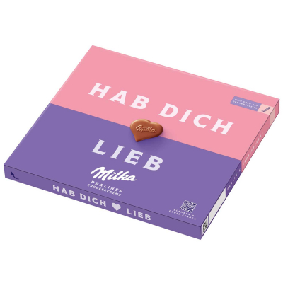  Milka 'Hab Dich Lieb' Pralinés Erdbeercrème 110g 