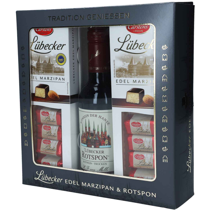  Carstens Lübecker Edelmarzipan & Rotspon 450g 