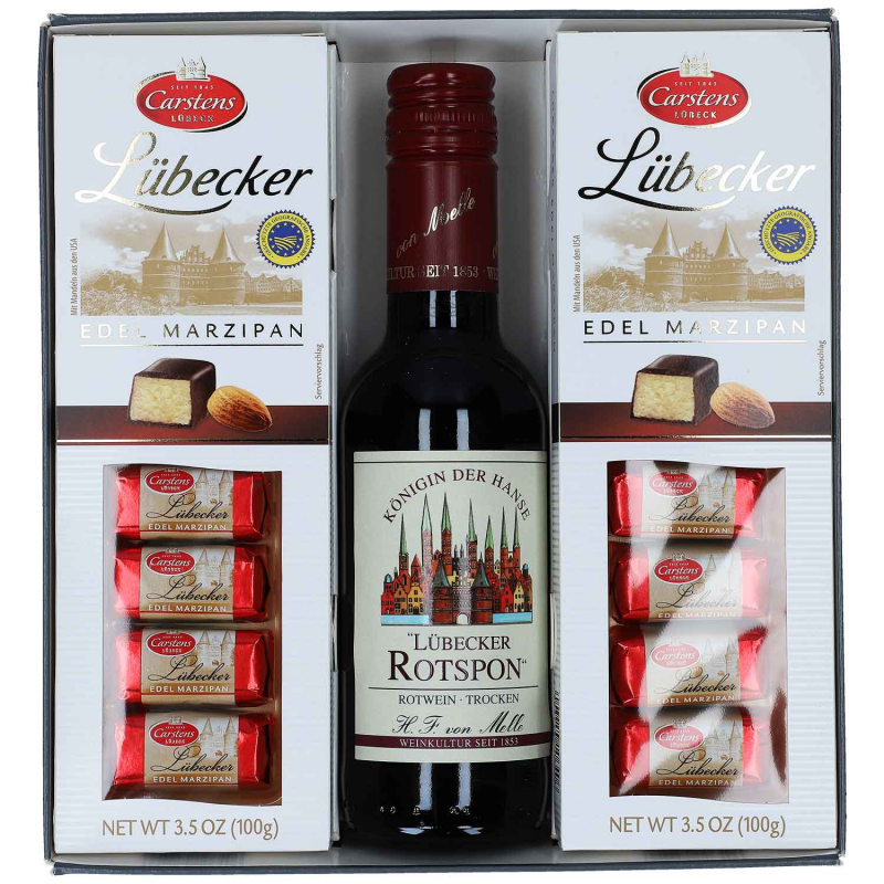  Carstens Lübecker Edelmarzipan & Rotspon 450g 