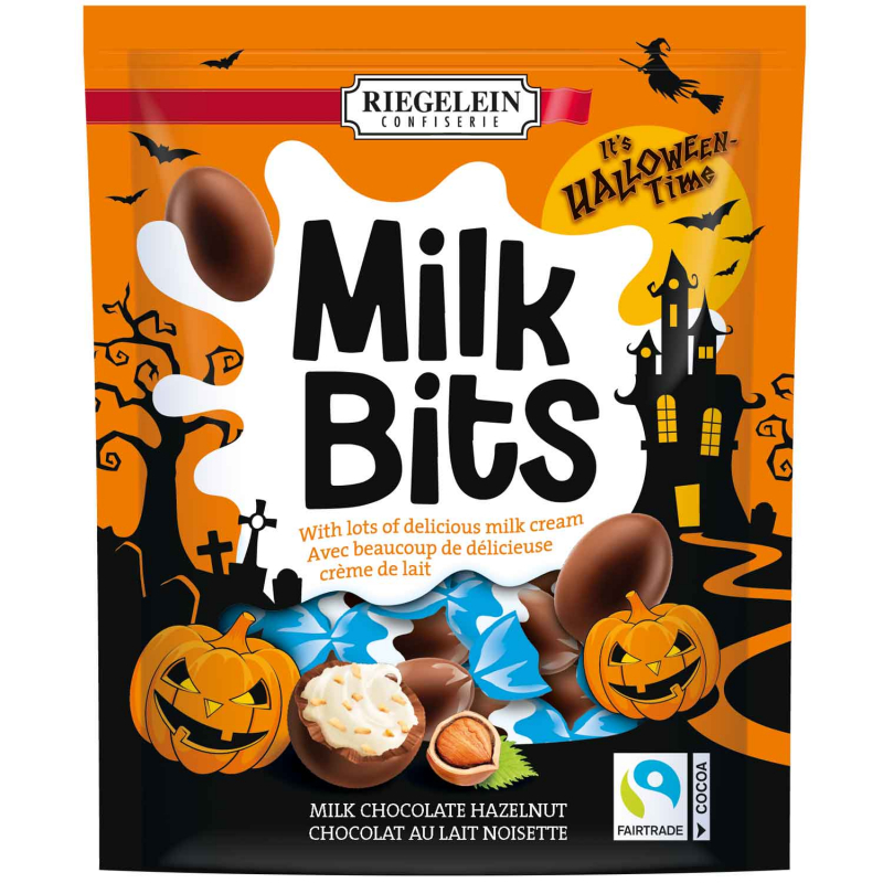  Riegelein Halloween Milk Bits Vollmilch-Haselnuss 166g 