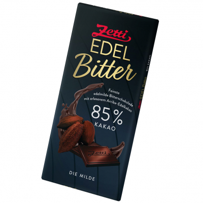  Zetti Edel Bitter 85% Kakao Tafel 100g 