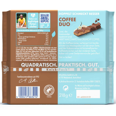  Ritter Sport Coffee Duo 218g 