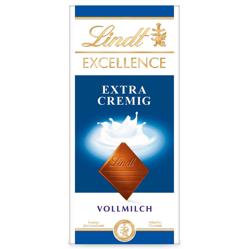  Lindt Excellence Extra Cremig Vollmilch Tafel 100g 