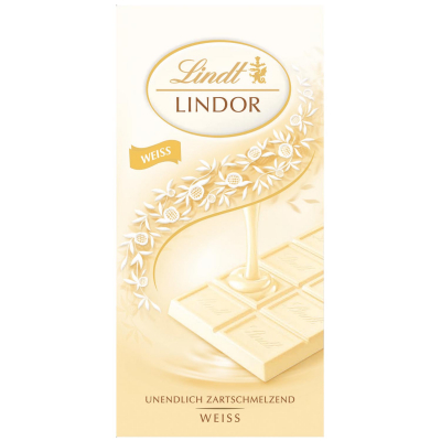  Lindt Lindor Weiße Schokolade Tafel 100g 