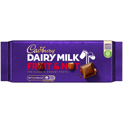  Cadbury Dairy Milk Fruit & Nut 180g 