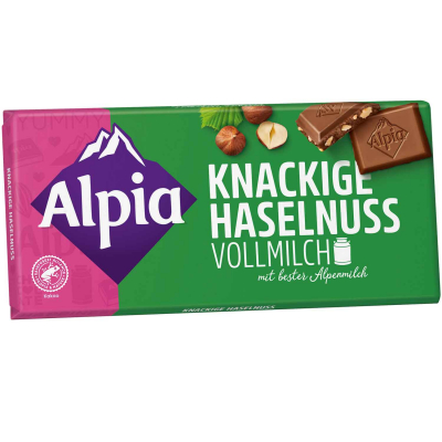  Alpia Knackige Haselnuss Vollmilch 100g 