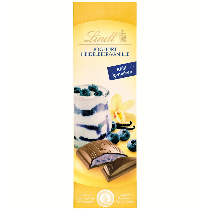  Lindt Joghurt Heidelbeer-Vanille Vollmilch Tafel 100g 