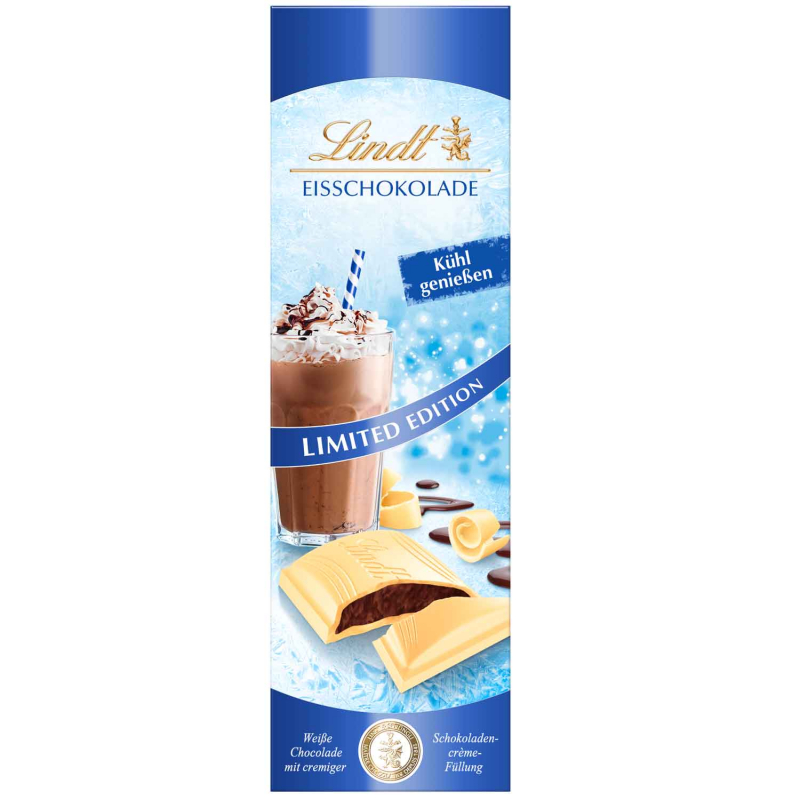  Lindt Eisschokolade Weiße Schokolade Tafel 100g (MHD 30.11.2024) 