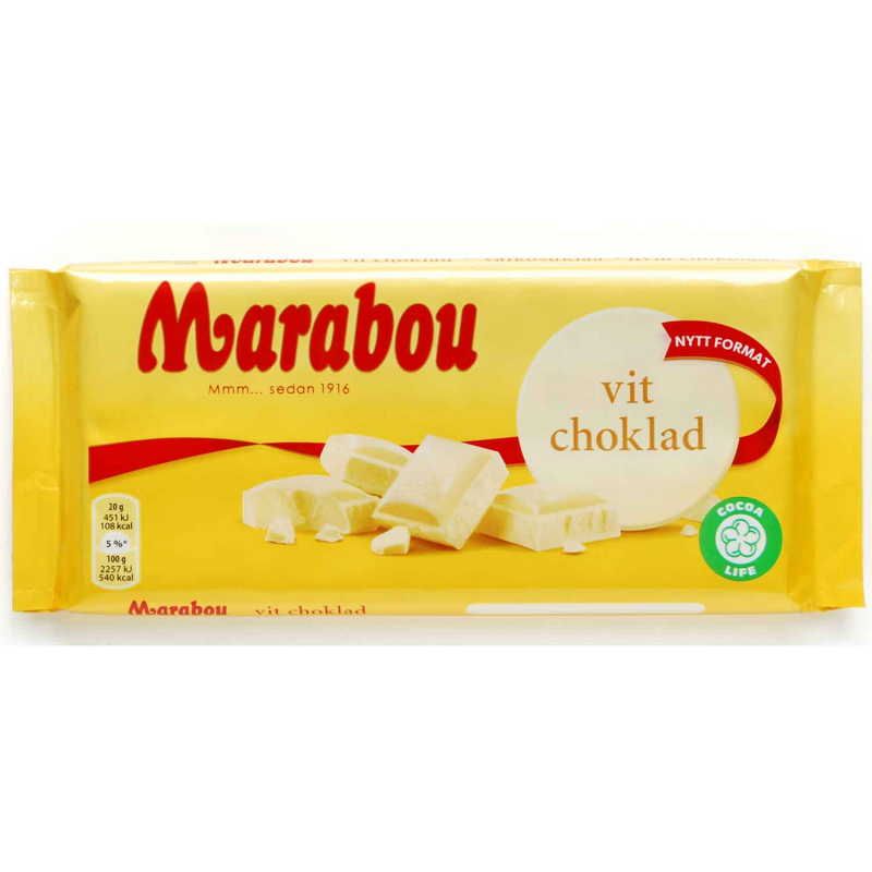  Marabou Vit Choklad 180g 