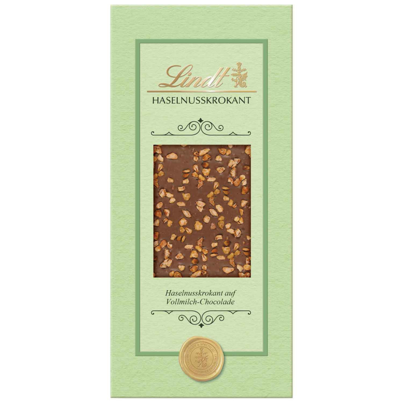  Lindt Cute Chocolaterie Haselnusskrokant Vollmilch Tafel 100g 