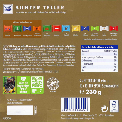  Ritter Sport Bunter Teller 230g 