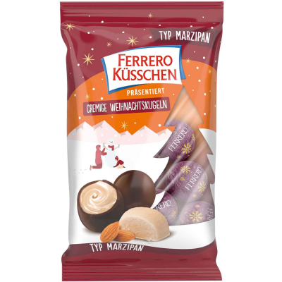  Ferrero Küsschen Cremige Weihnachtskugeln Typ Marzipan 100g 