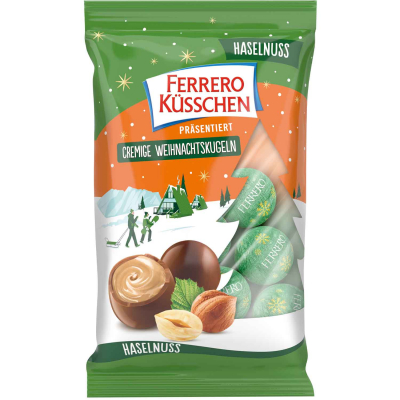  Ferrero Küsschen Cremige Weihnachtskugeln Haselnuss 100g 