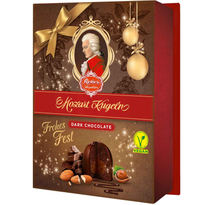 Reber Mozart Kugeln Dark Chocolate Vegan Weihnachten 6er