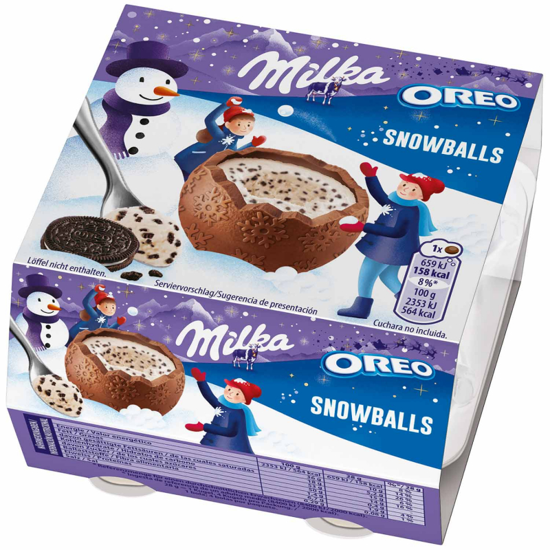  Milka & Oreo Snowballs 4x28g 