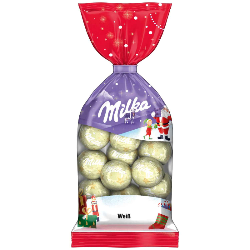  Milka Weihnachts-Kugeln Weiß 100g 